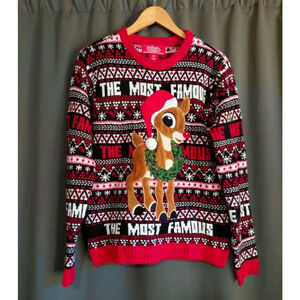 RUDOLPH the Red Nosed Reindeer The Most Famous Christmas Ugly Sweater Size Med